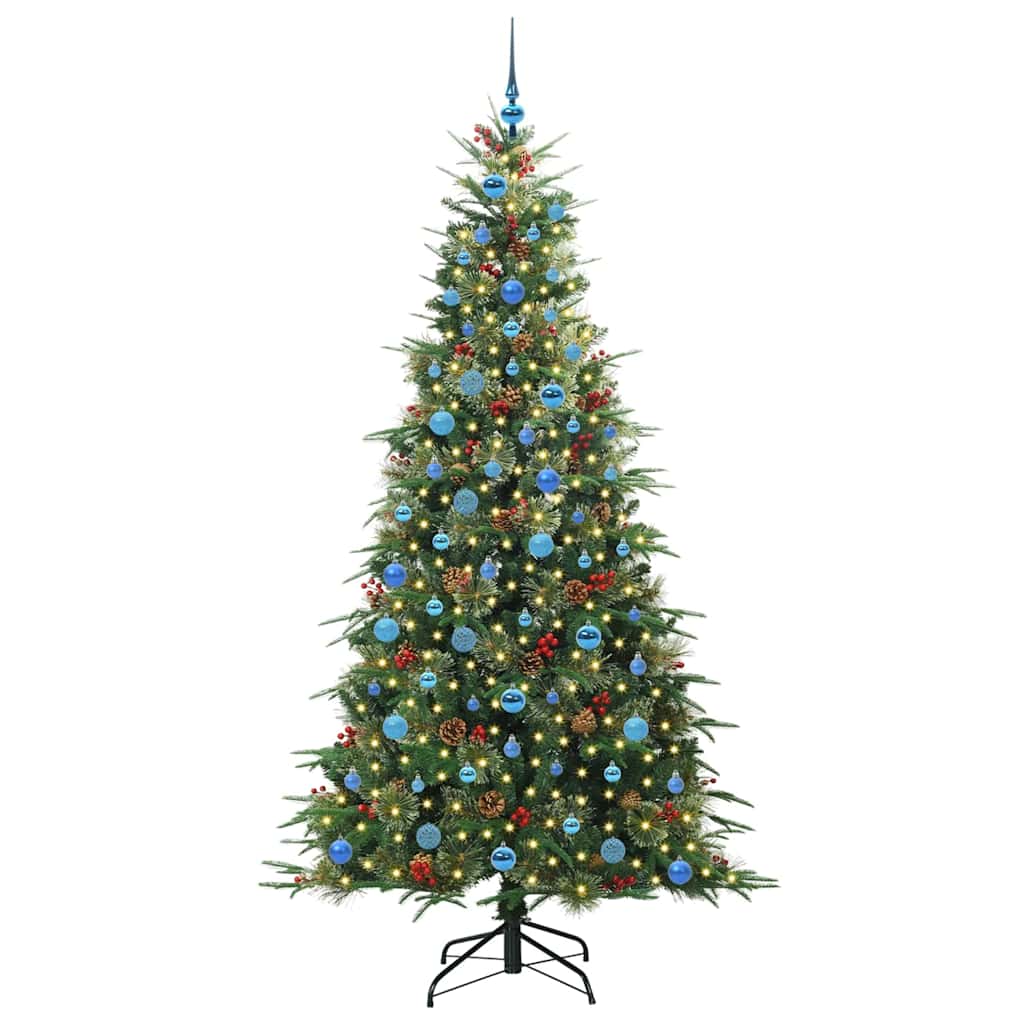 Árvore de Natal Articulada Artificial Verde 210 cm PE e PVC