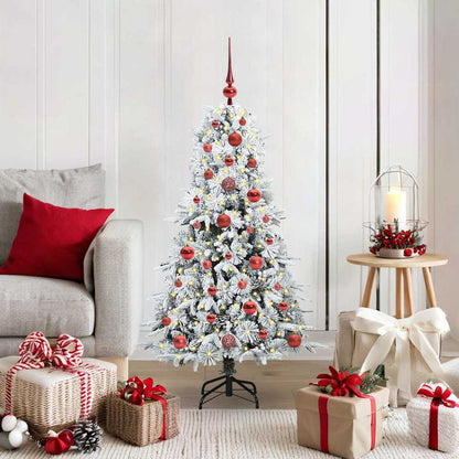 Árvore de Natal Articulada Artificial Branco 120 cm PE e PVC