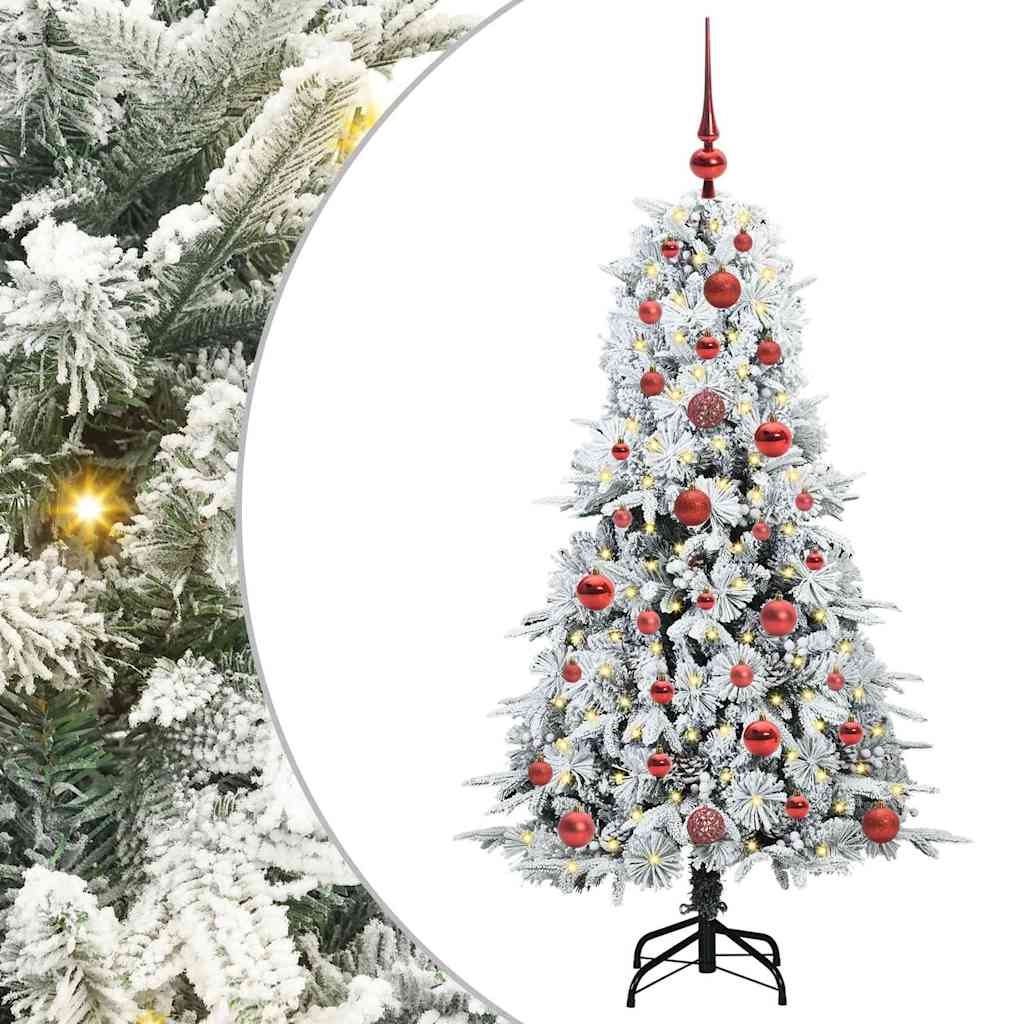Árvore de Natal Articulada Artificial Branco 120 cm PE e PVC