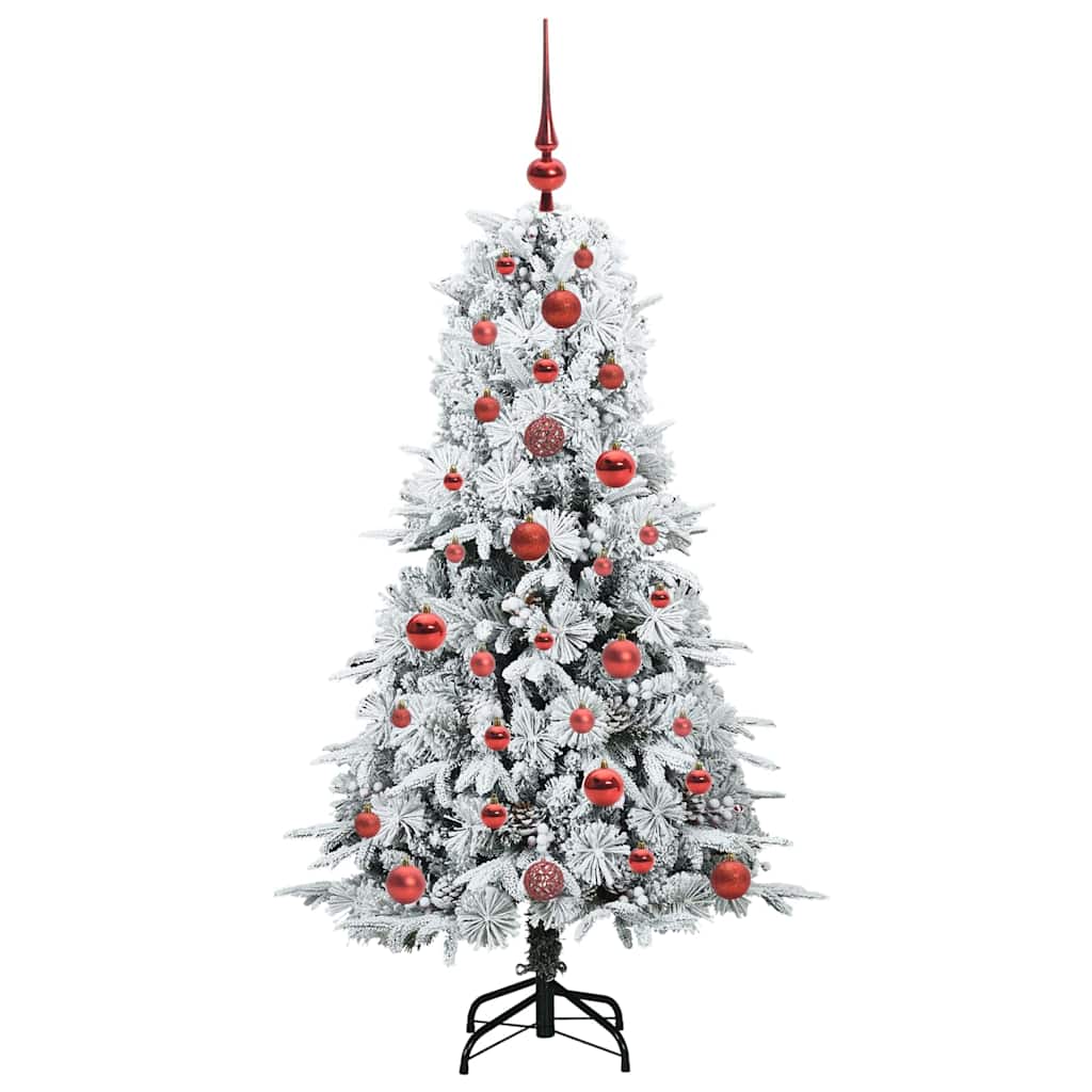 Árvore de Natal Articulada Artificial Branco 120 cm PE e PVC