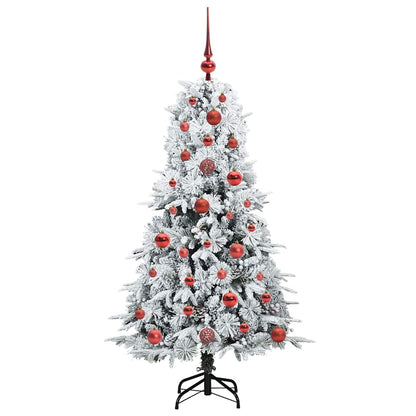 Árvore de Natal Articulada Artificial Branco 120 cm PE e PVC