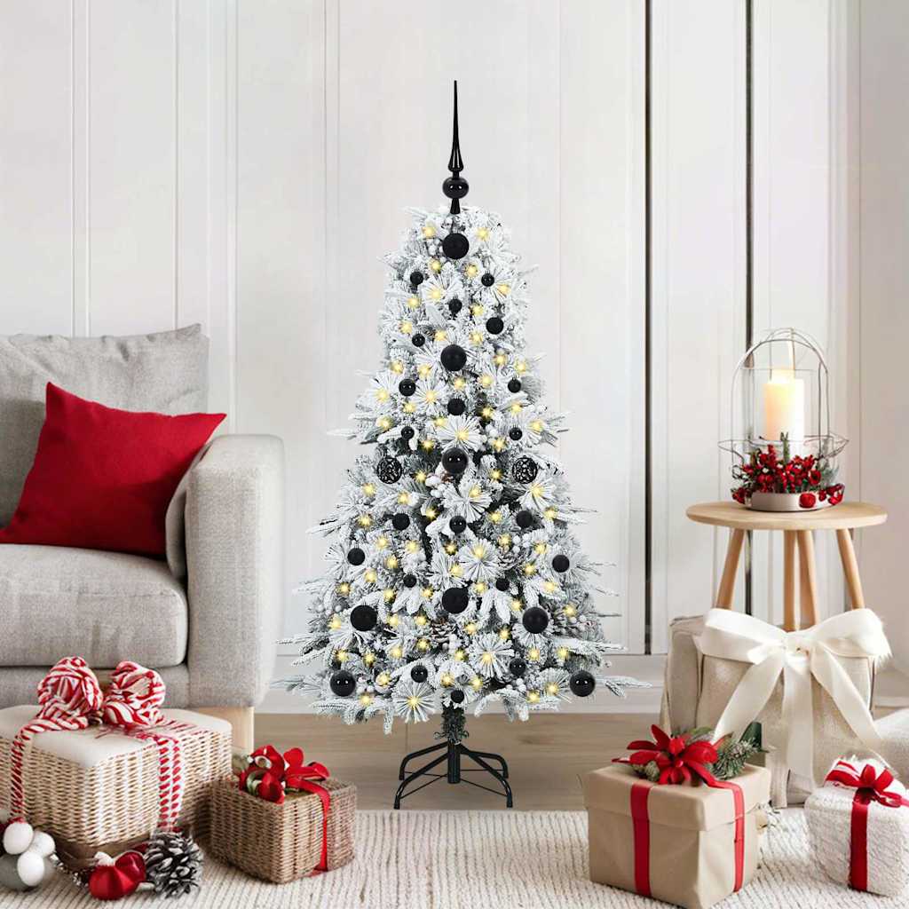 Árvore de Natal Articulada Artificial Branco 120 cm PE e PVC