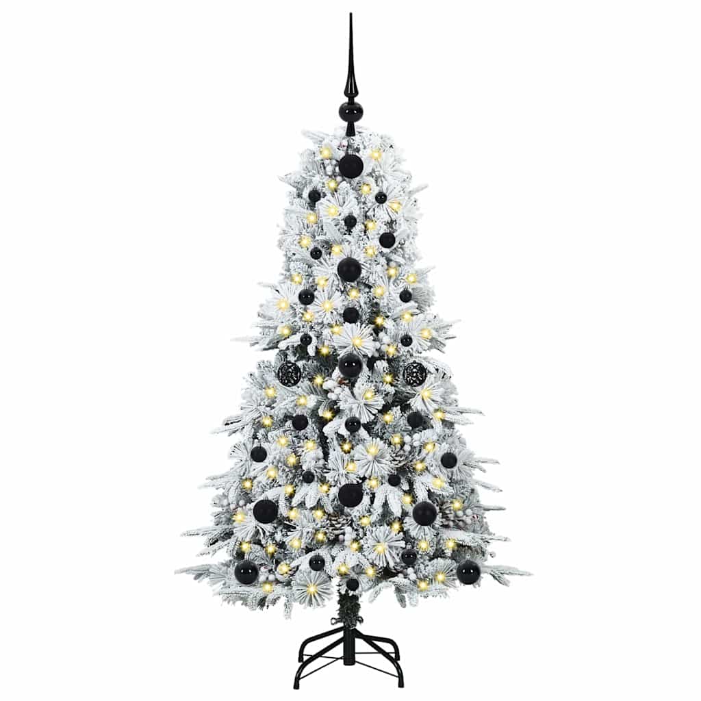 Árvore de Natal Articulada Artificial Branco 120 cm PE e PVC