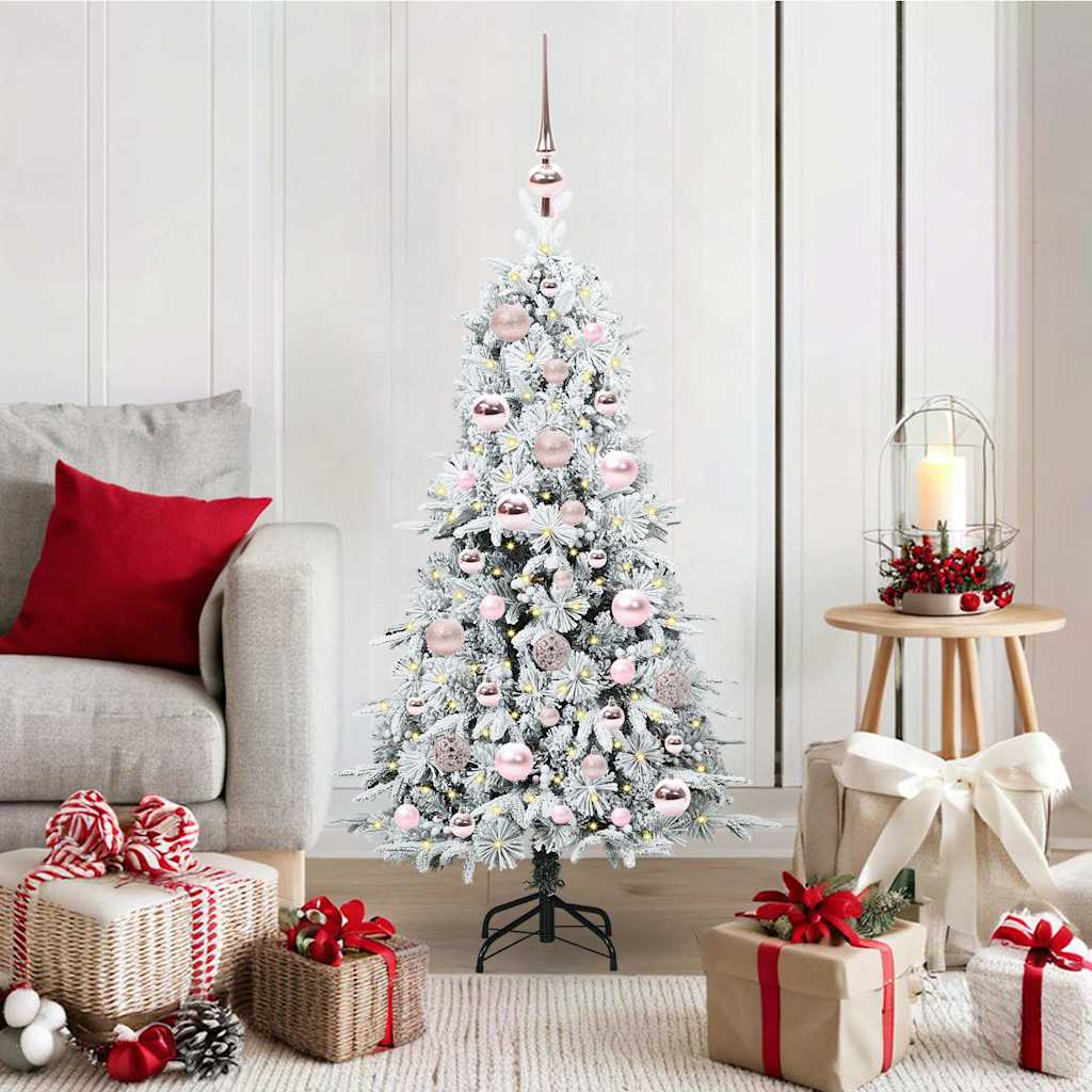 Árvore de Natal Articulada Artificial Branco 120 cm PE e PVC