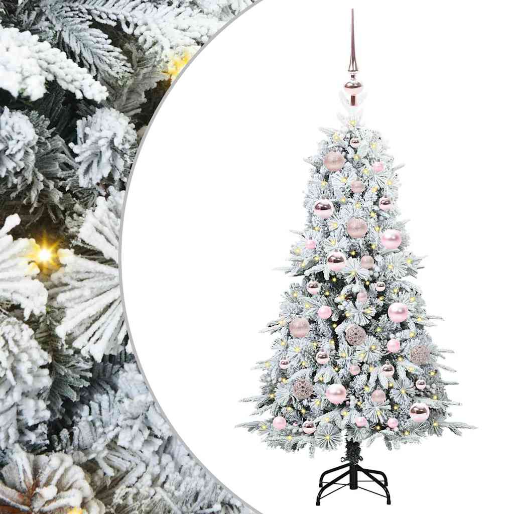 Árvore de Natal Articulada Artificial Branco 120 cm PE e PVC