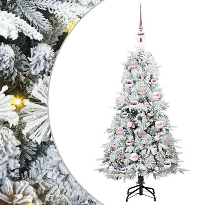 Árvore de Natal Articulada Artificial Branco 120 cm PE e PVC