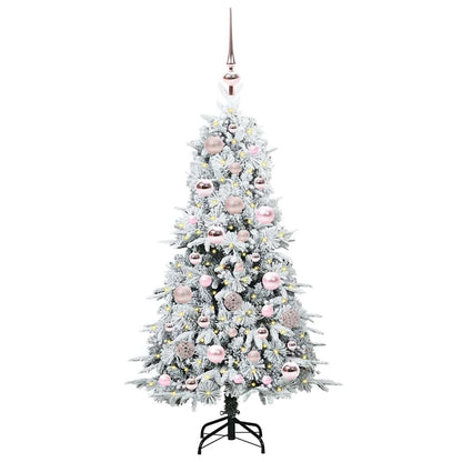 Árvore de Natal Articulada Artificial Branco 120 cm PE e PVC