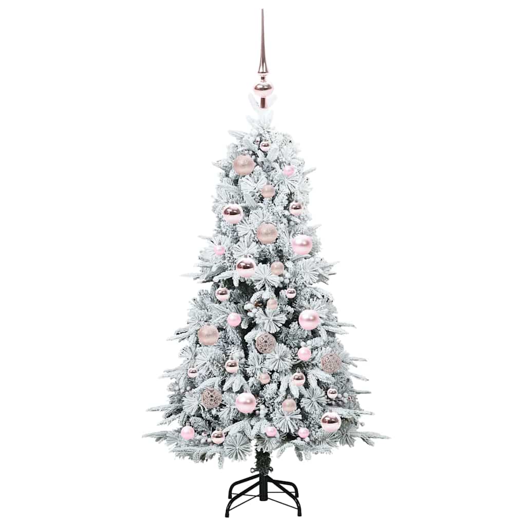 Árvore de Natal Articulada Artificial Branco 120 cm PE e PVC