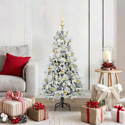 Árvore de Natal Articulada Artificial Branco 120 cm PE e PVC