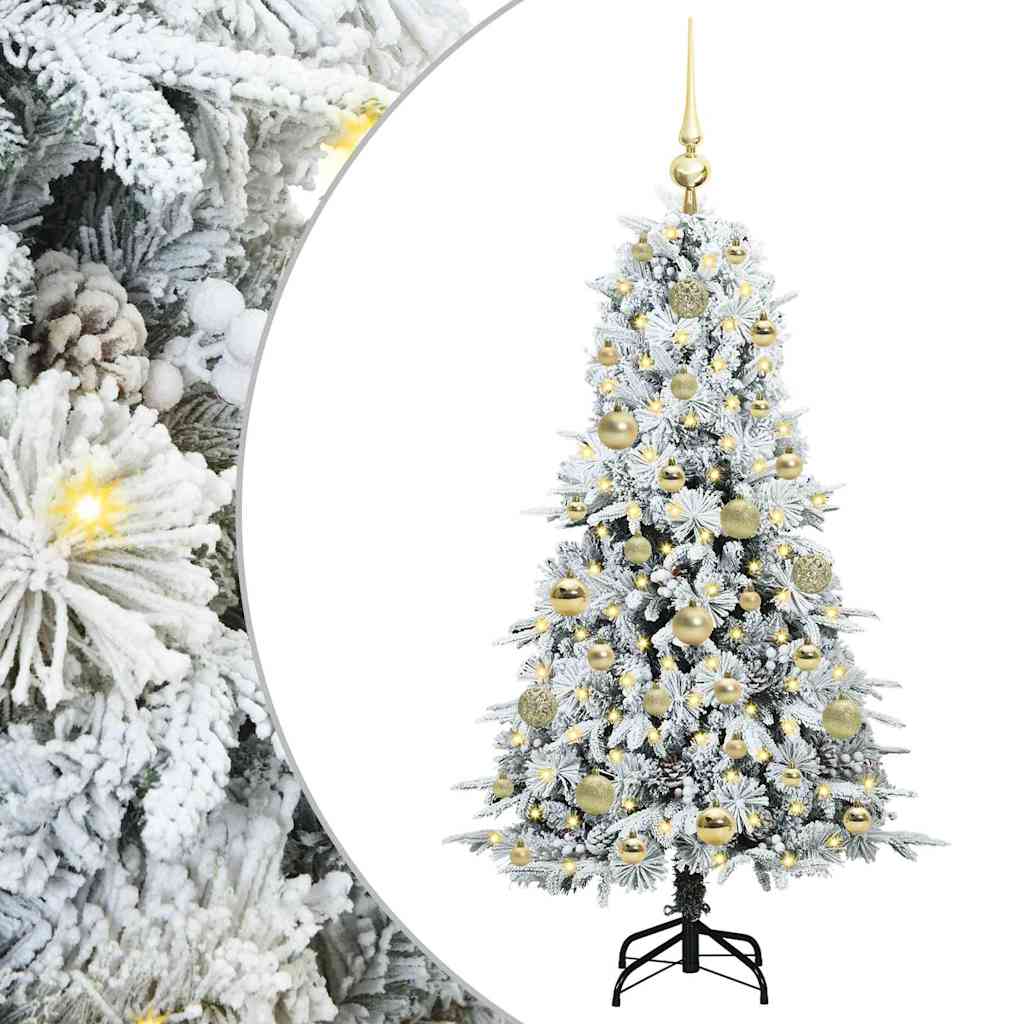 Árvore de Natal Articulada Artificial Branco 120 cm PE e PVC