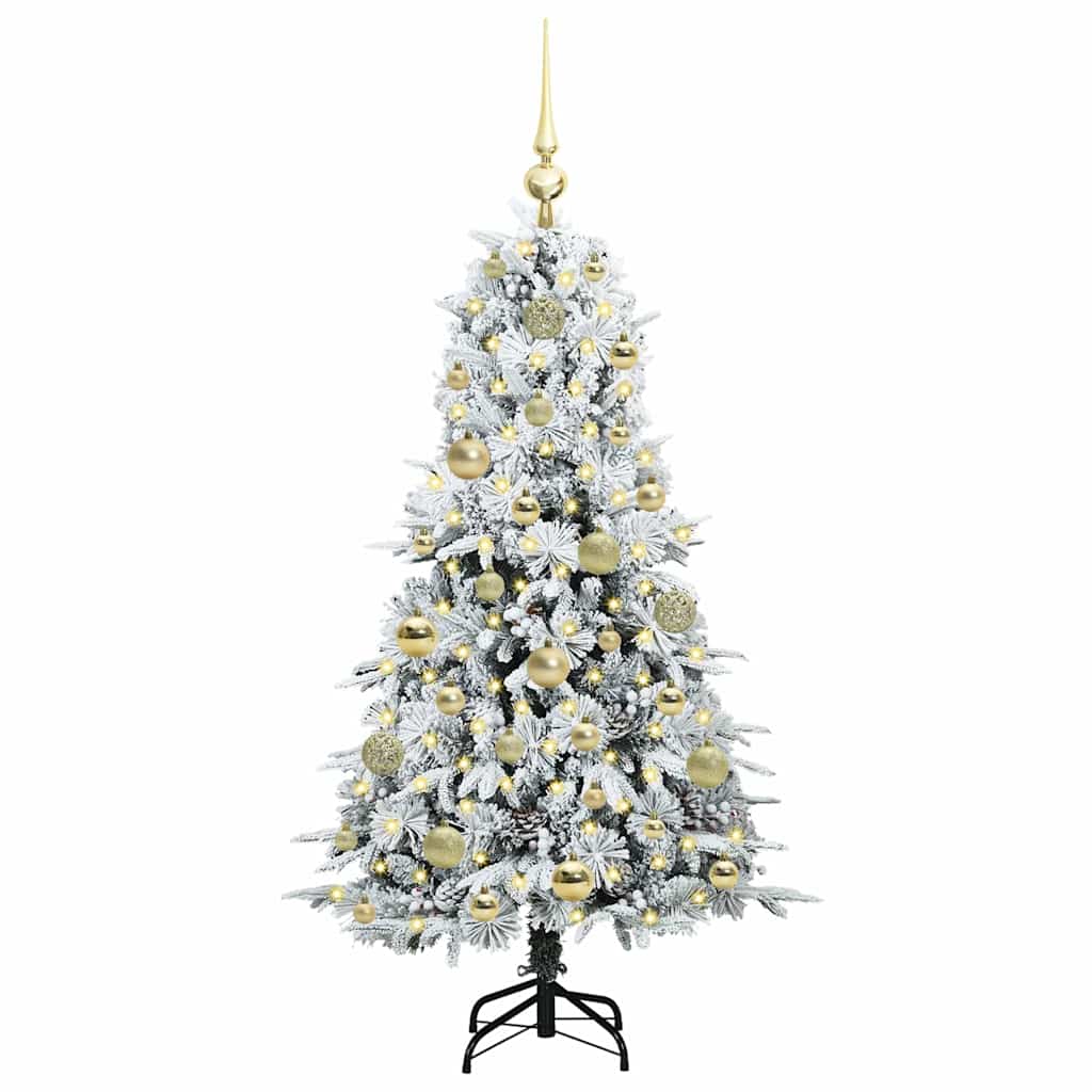 Árvore de Natal Articulada Artificial Branco 120 cm PE e PVC