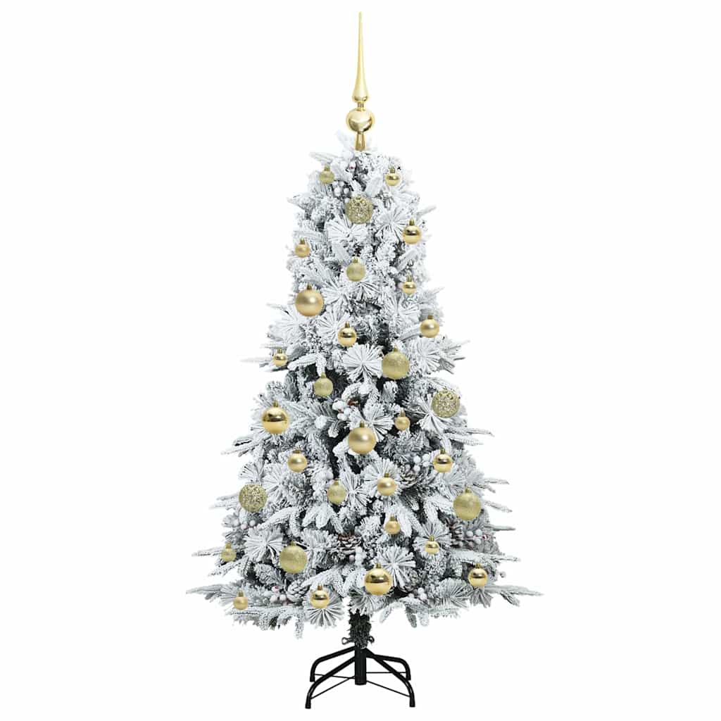 Árvore de Natal Articulada Artificial Branco 120 cm PE e PVC