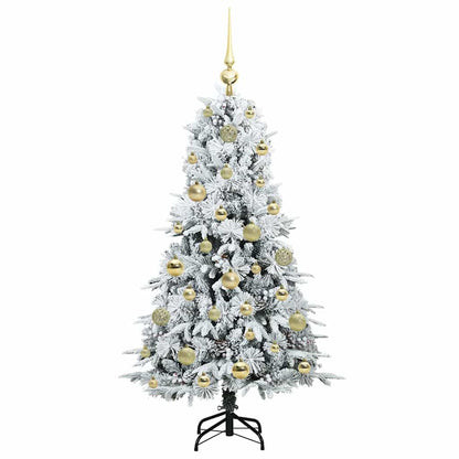 Árvore de Natal Articulada Artificial Branco 120 cm PE e PVC