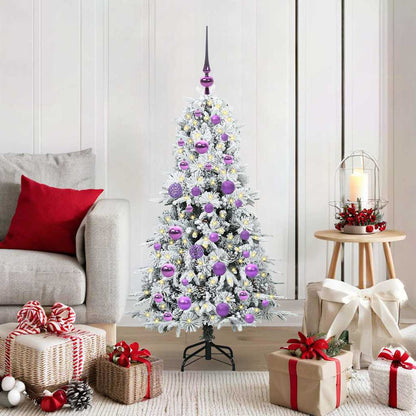 Árvore de Natal Articulada Artificial Branco 120 cm PE e PVC