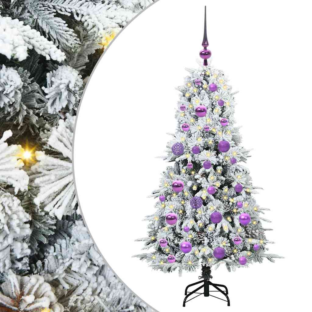 Árvore de Natal Articulada Artificial Branco 120 cm PE e PVC