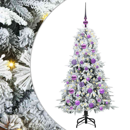 Árvore de Natal Articulada Artificial Branco 120 cm PE e PVC