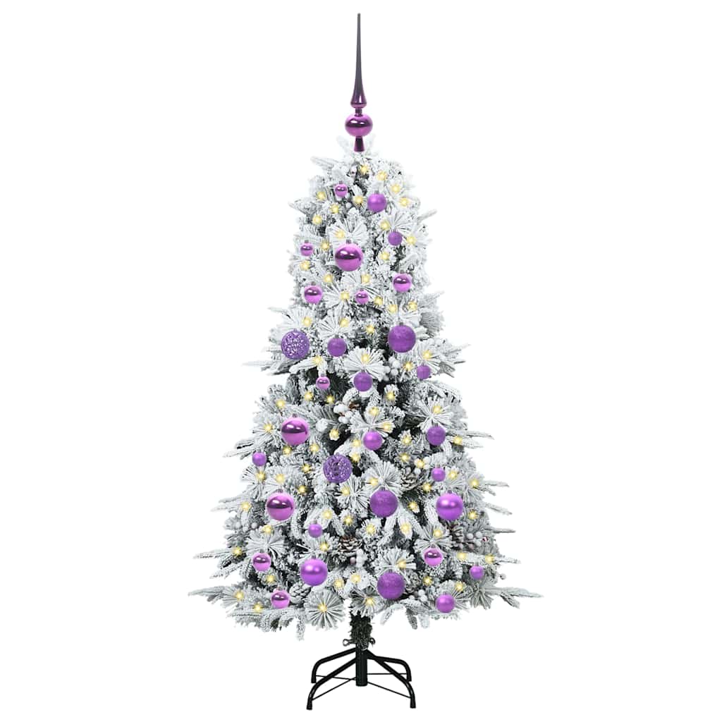Árvore de Natal Articulada Artificial Branco 120 cm PE e PVC