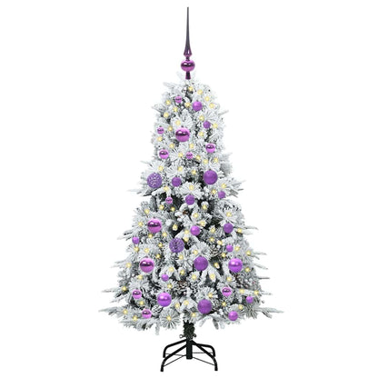 Árvore de Natal Articulada Artificial Branco 120 cm PE e PVC