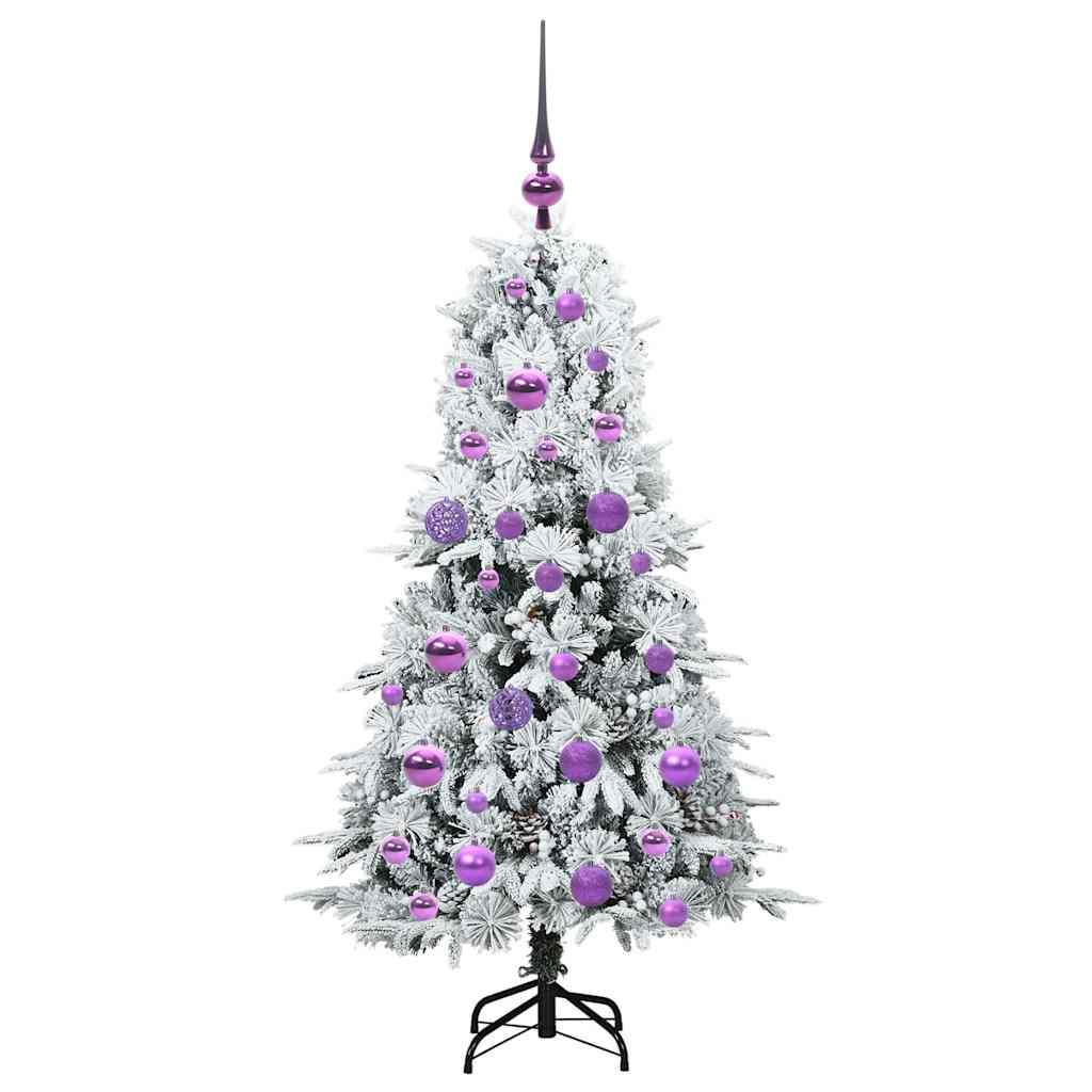 Árvore de Natal Articulada Artificial Branco 120 cm PE e PVC