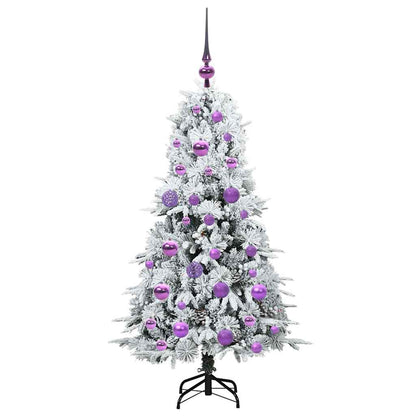 Árvore de Natal Articulada Artificial Branco 120 cm PE e PVC