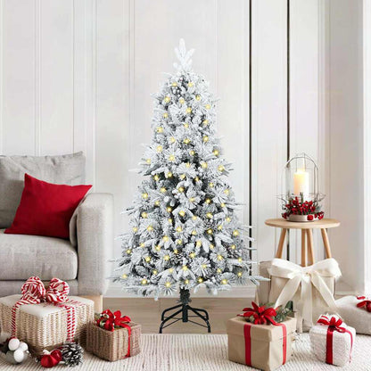 Árvore de Natal Articulada Artificial Branco 150 cm PE e PVC