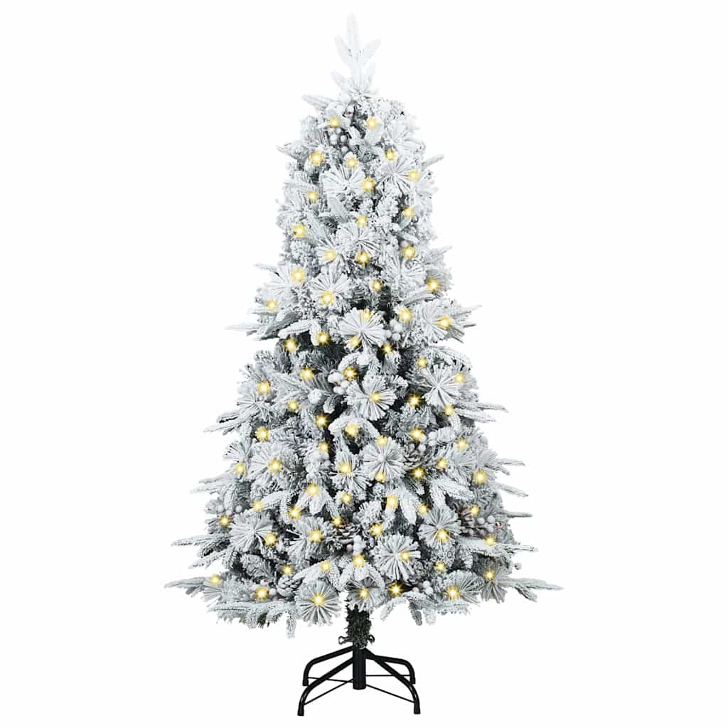 Árvore de Natal Articulada Artificial Branco 150 cm PE e PVC
