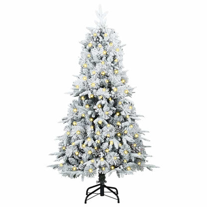 Árvore de Natal Articulada Artificial Branco 150 cm PE e PVC