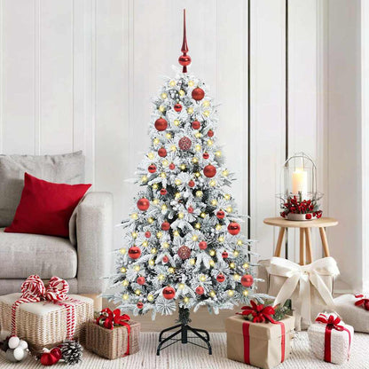 Árvore de Natal Articulada Artificial Branco 150 cm PE e PVC