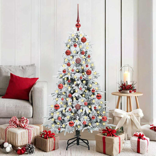 Árvore de Natal Articulada Artificial Branco 150 cm PE e PVC