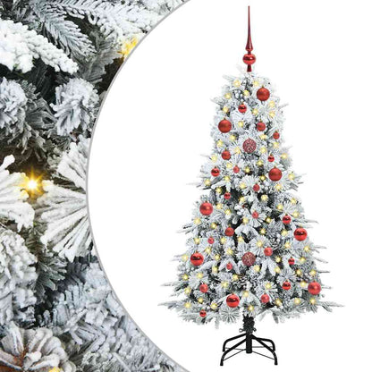 Árvore de Natal Articulada Artificial Branco 150 cm PE e PVC