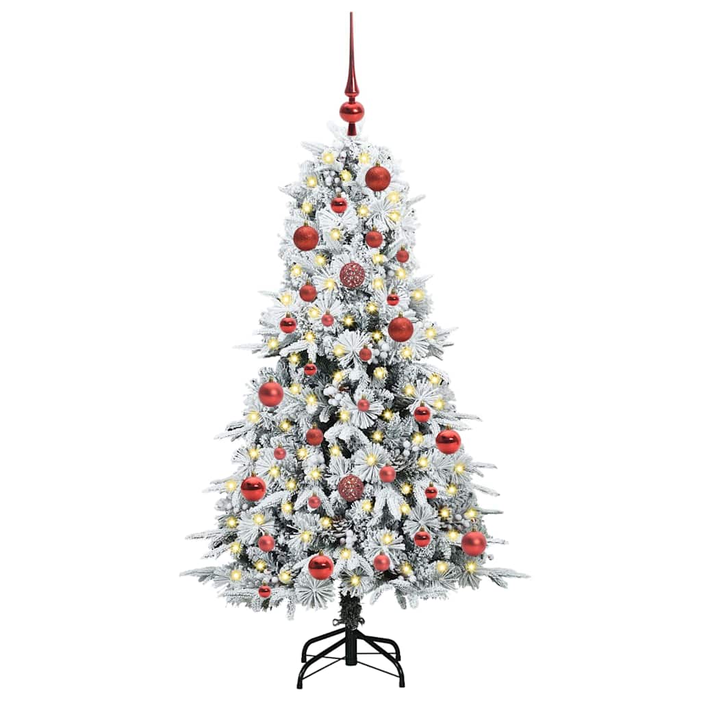 Árvore de Natal Articulada Artificial Branco 150 cm PE e PVC