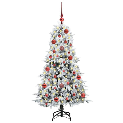 Árvore de Natal Articulada Artificial Branco 150 cm PE e PVC