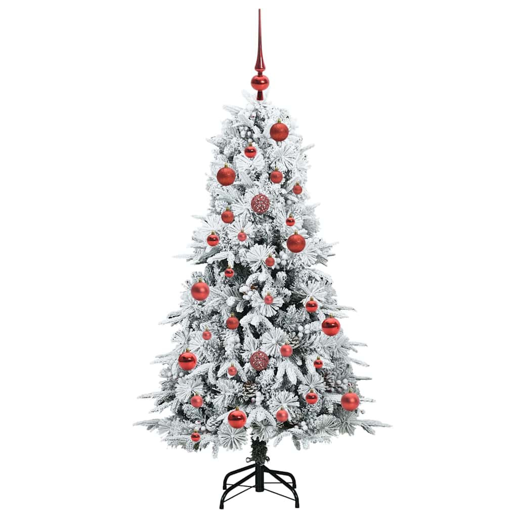 Árvore de Natal Articulada Artificial Branco 150 cm PE e PVC