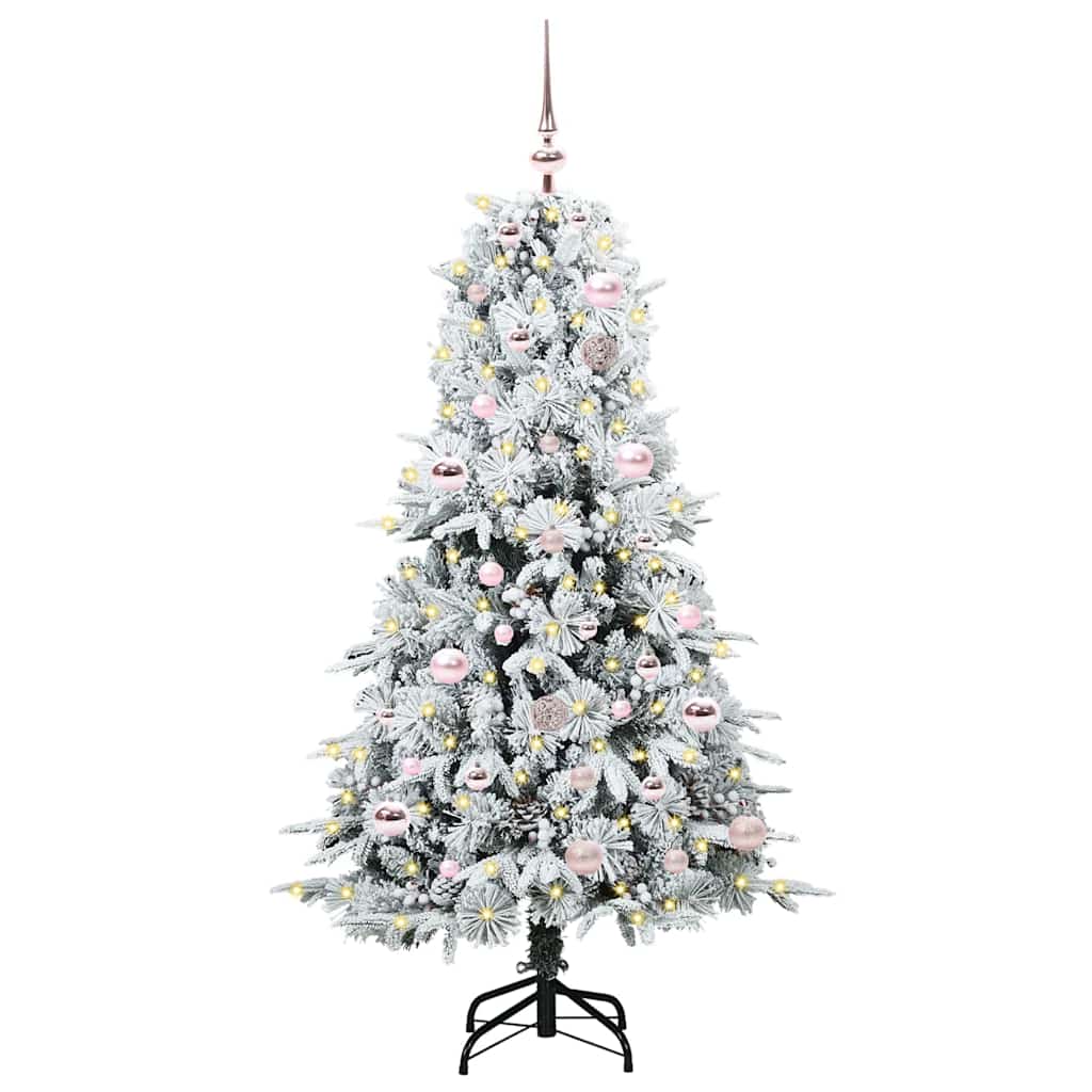 Árvore de Natal Articulada Artificial Branco 150 cm PE e PVC