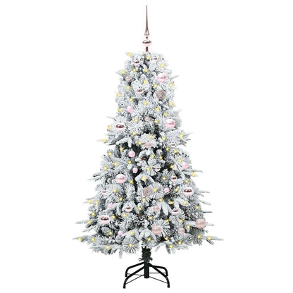 Árvore de Natal Articulada Artificial Branco 150 cm PE e PVC