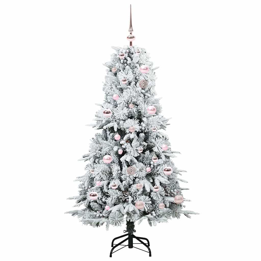 Árvore de Natal Articulada Artificial Branco 150 cm PE e PVC