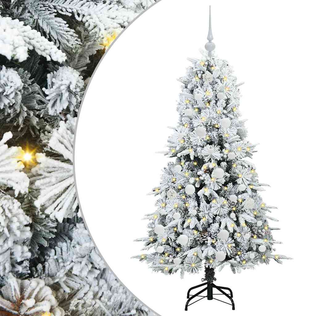 Árvore de Natal Articulada Artificial Branco 150 cm PE e PVC