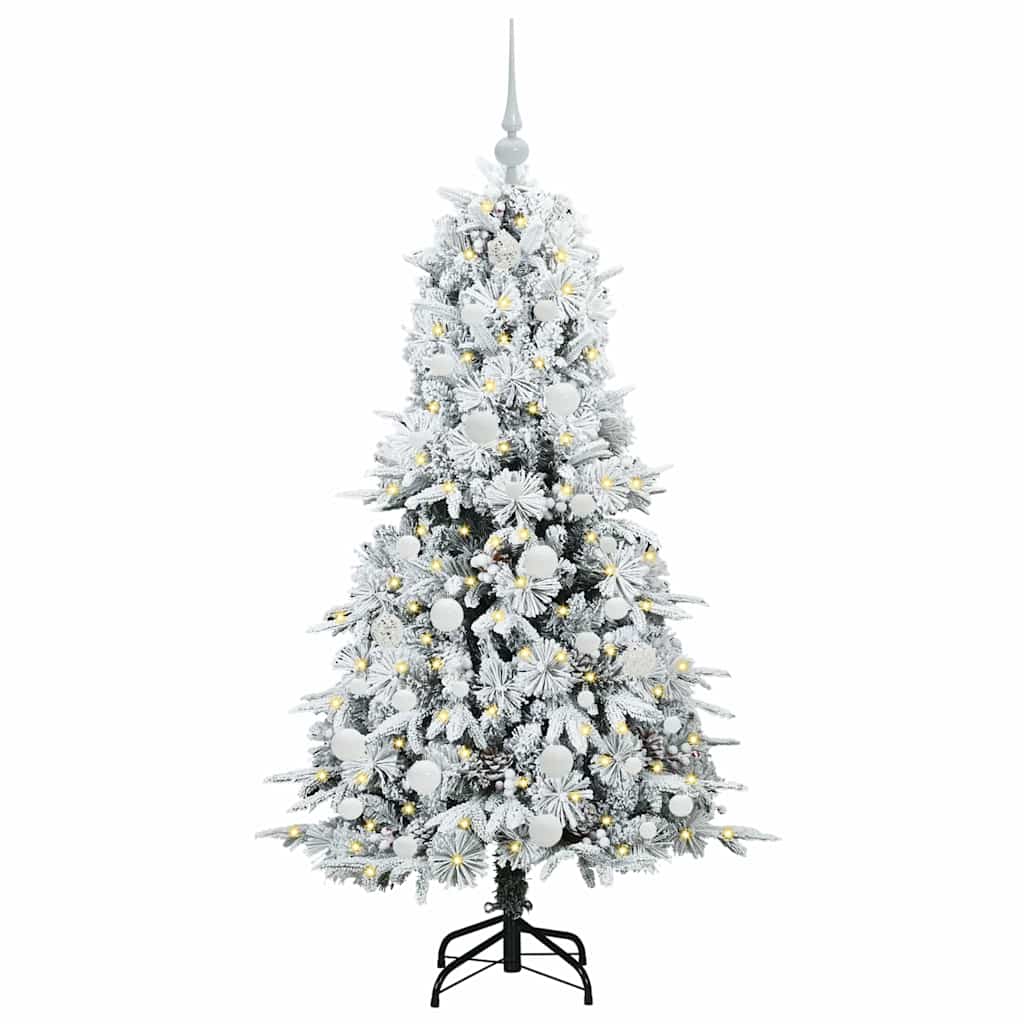 Árvore de Natal Articulada Artificial Branco 150 cm PE e PVC