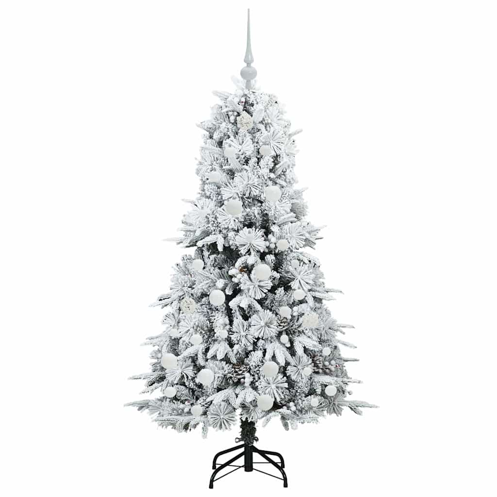 Árvore de Natal Articulada Artificial Branco 150 cm PE e PVC