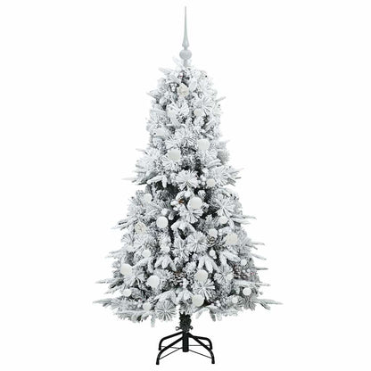 Árvore de Natal Articulada Artificial Branco 150 cm PE e PVC