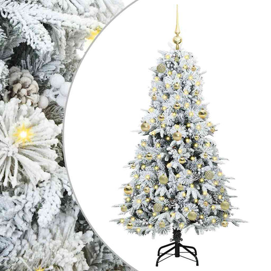 Árvore de Natal Articulada Artificial Branco 150 cm PE e PVC