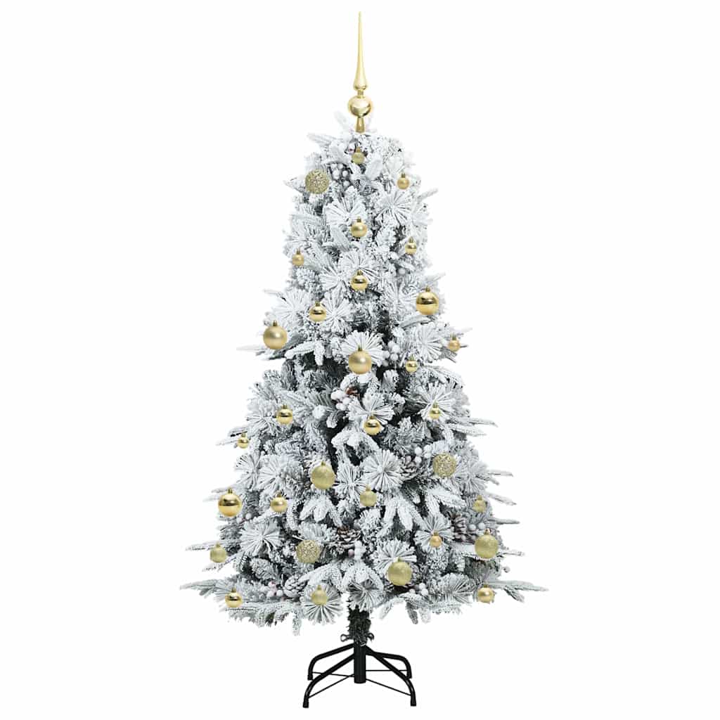 Árvore de Natal Articulada Artificial Branco 150 cm PE e PVC