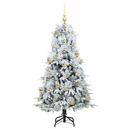 Árvore de Natal Articulada Artificial Branco 150 cm PE e PVC