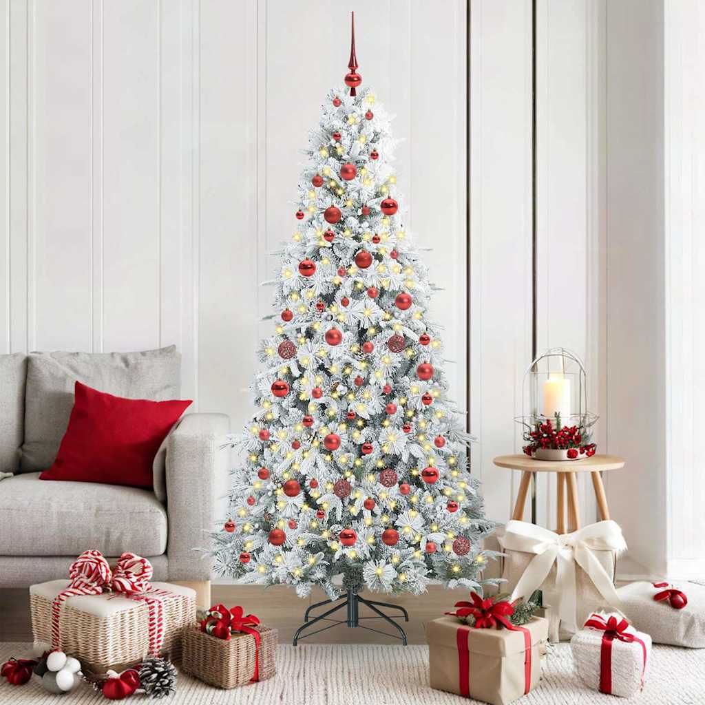 Árvore de Natal Articulada Artificial Branco 180 cm PE e PVC