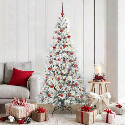 Árvore de Natal Articulada Artificial Branco 180 cm PE e PVC
