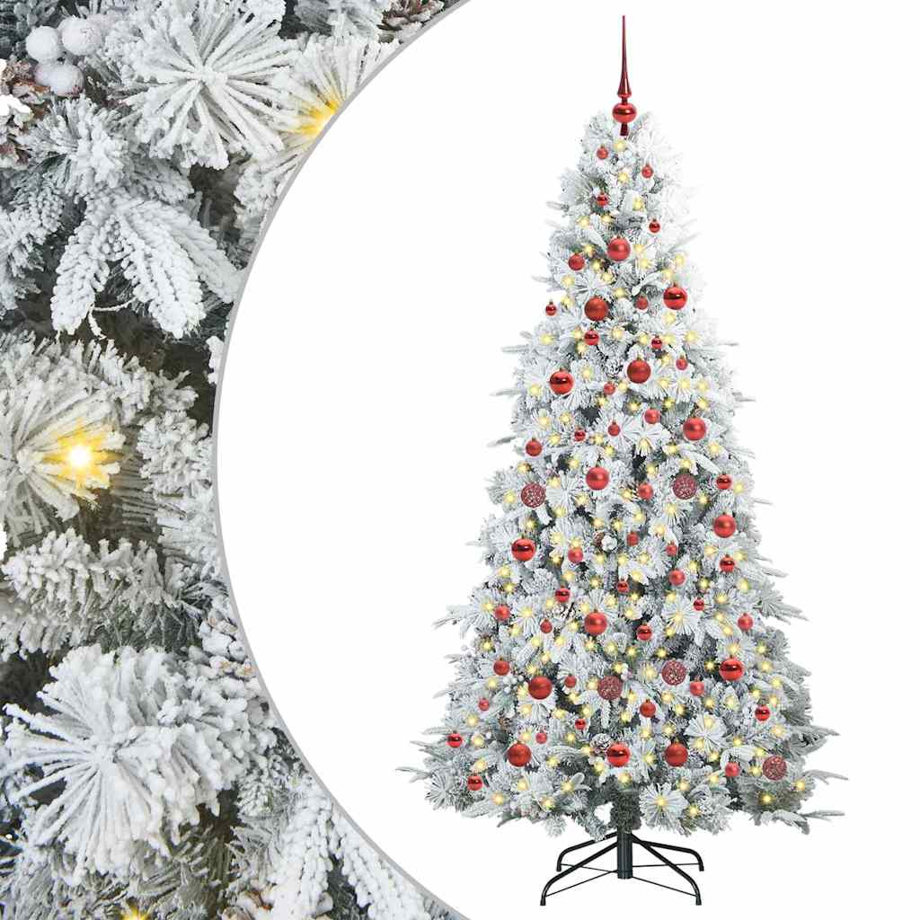 Árvore de Natal Articulada Artificial Branco 180 cm PE e PVC