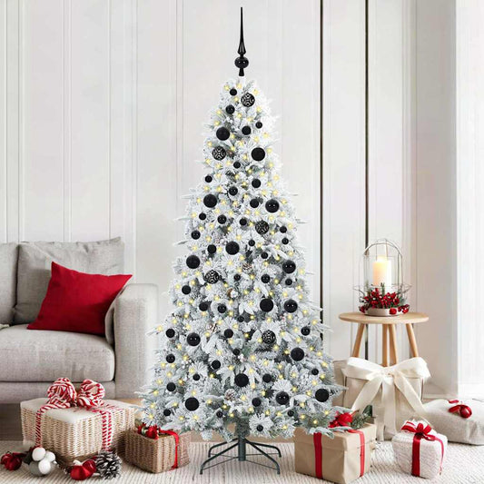 Árvore de Natal Articulada Artificial Branco 180 cm PE e PVC