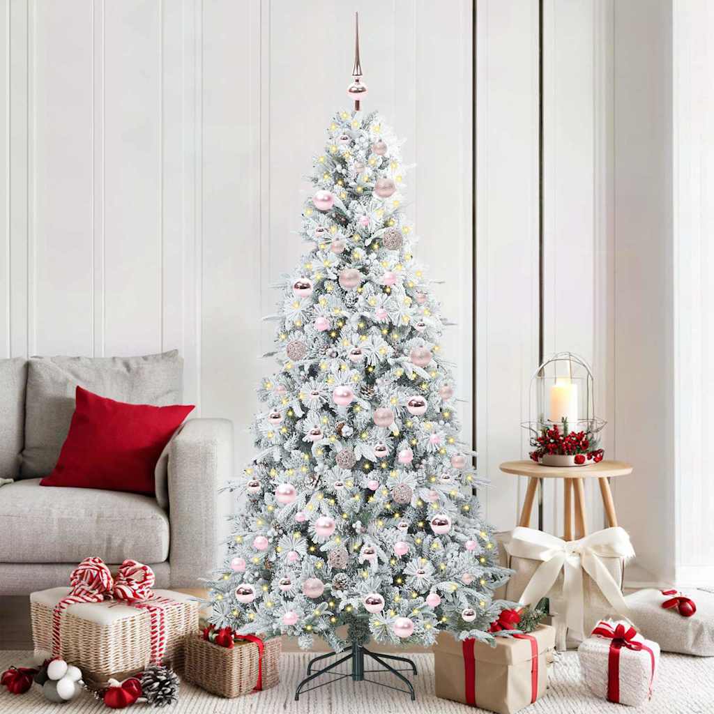 Árvore de Natal Articulada Artificial Branco 180 cm PE e PVC