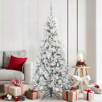 Árvore de Natal Articulada Artificial Branco 180 cm PE e PVC