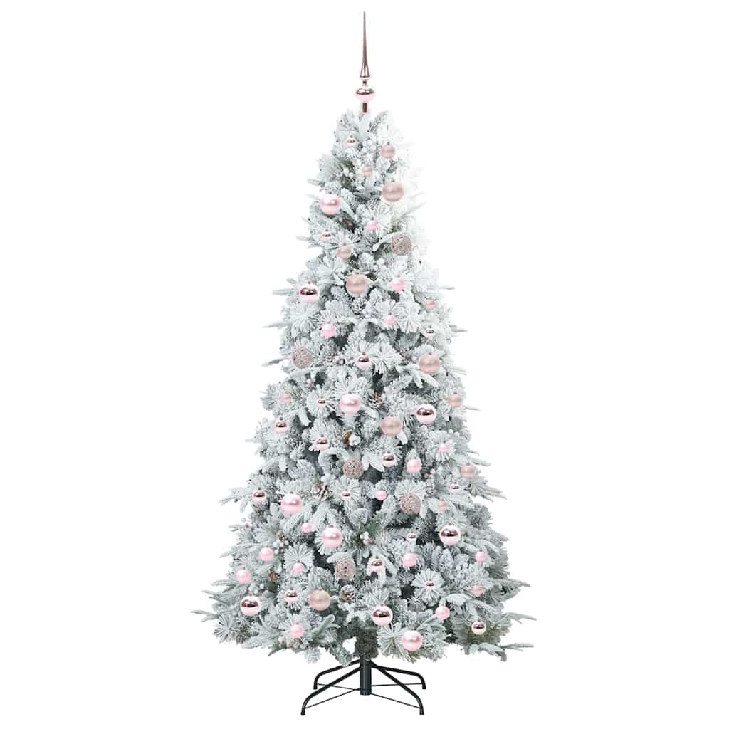 Árvore de Natal Articulada Artificial Branco 180 cm PE e PVC